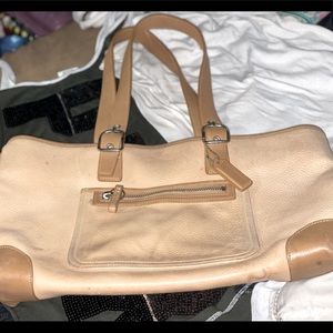 Tan coach purse